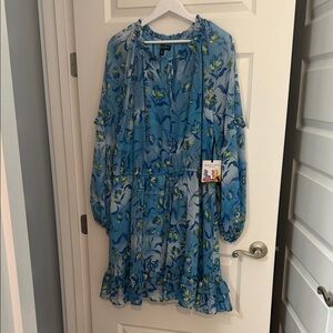 Prabal Gurung Blue Floral Dress